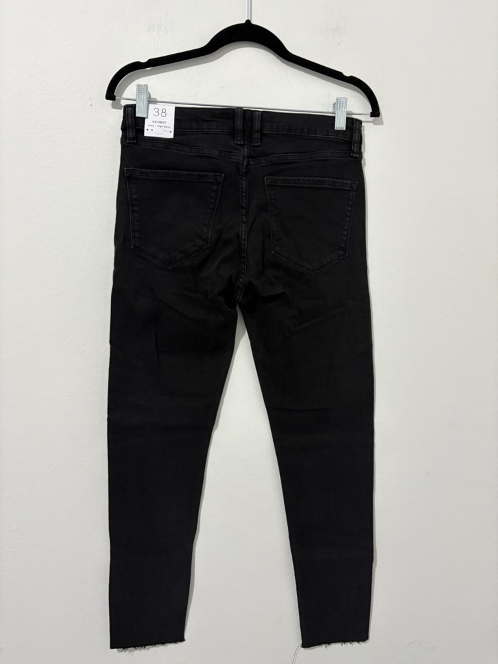 NWT Mango Black Slim Fit Jeans Rhinestone Side Stripe - size 6 - Picture 9 of 9